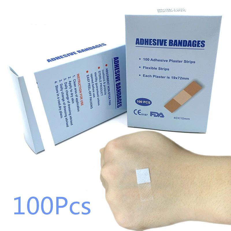 100 шт. прозрачные повязки водонепроницаемые дышащие на подушку клейкая пластырь