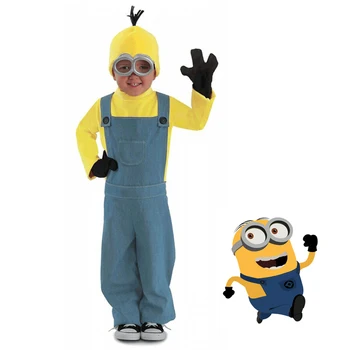 

Minions Cosplay Halloween Costumes For Boys Girls Cartoon Anime Cosplay Role Play Party Performance Gift For Kids Jumpsuit