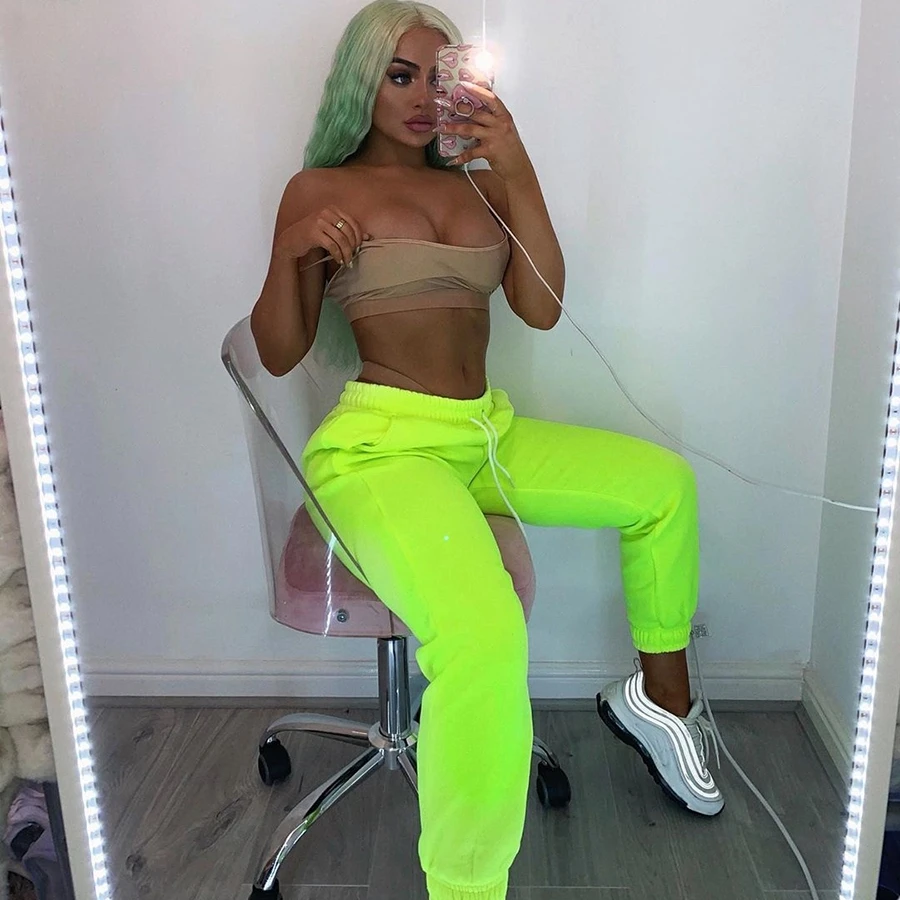 High Waist Capris Women Jeggings Female Jogger Long Trousers S-XL Hip-hop Pants Drawstring Elastic Sweatpants High Waist Capris Women Jeggings Female Jogger Long Trousers S-XL Hip-hop Pants Drawstring Elastic Sweatpants