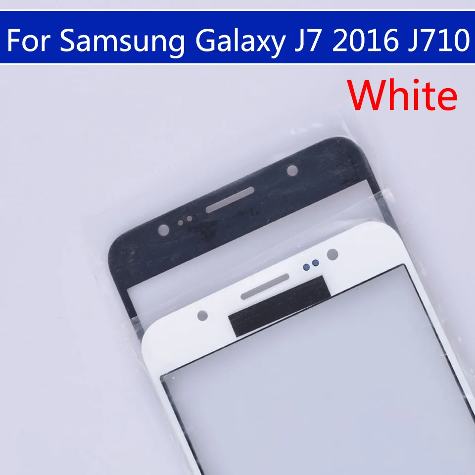 10pcs \ ЛОТ, для Samsung Galaxy J7 j710 J710F J710FN J710M J710MN J710H Сенсорный экран Внешний Стекло ЖК-дисплей основной сенсорный экран Объектив