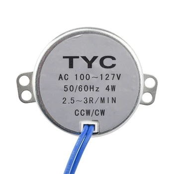 TYC-50 동기 모터 전기 팬용 대형 토크 마이크로파 턴테이블, 50Hz, 60Hz, AC 100-127V, 5-6 RPM/MIN CCW/CW, 4W, 2.5-3R/MIN