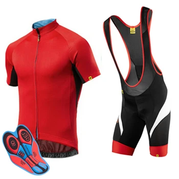 

2020 red mavic Pro Bicycle Wear MTB Cycling Clothing cycling sets Bike uniform Cycle shirt Summer cycling jersey set 9D Gel