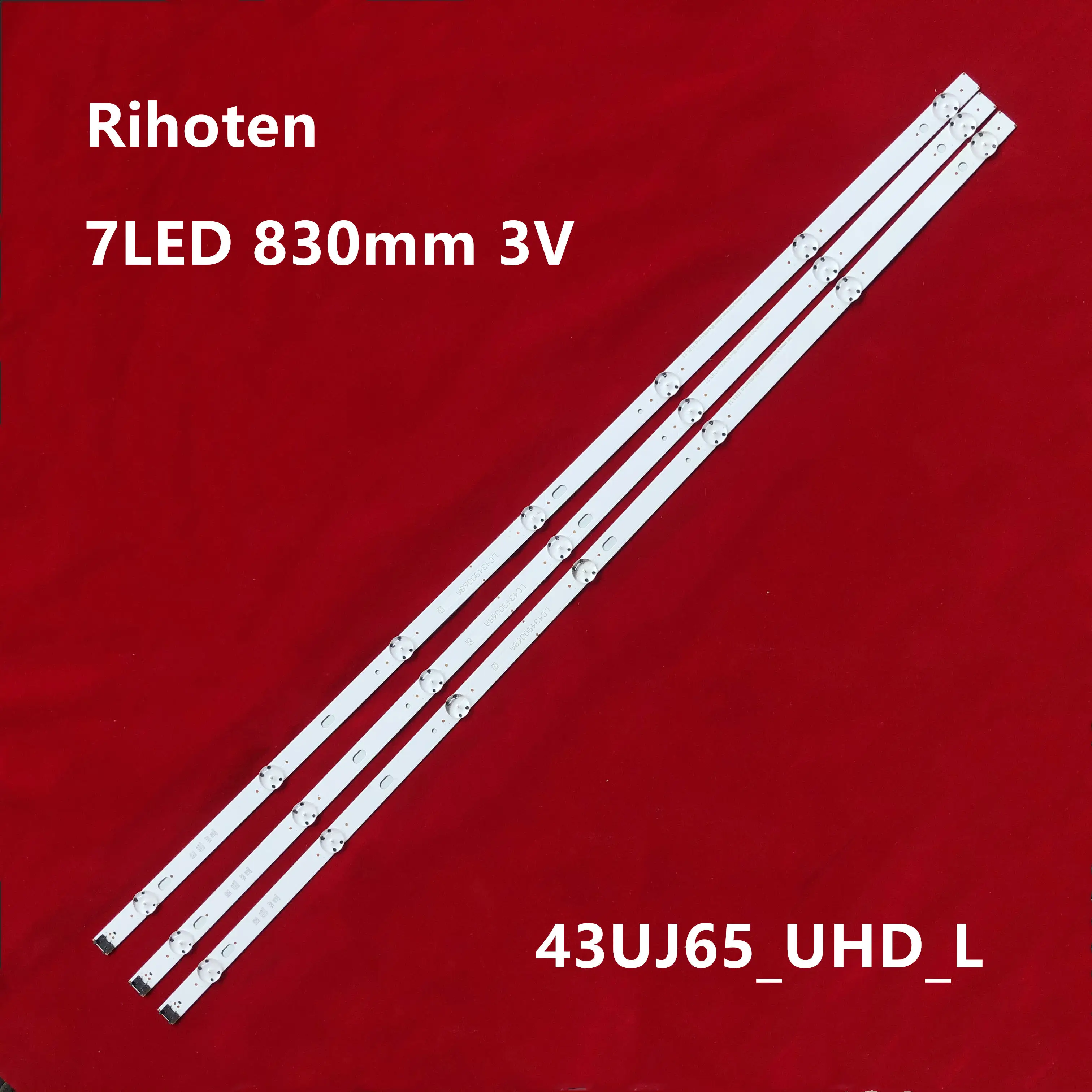 3 uds. De tira de LED para iluminación trasera 7LED para LG 43LJ5500 43LJ5550 43LJ551C 43LK5700 43LK5750 43LK571C 43lj5500 43lj5550 43uj6300 43lj551c