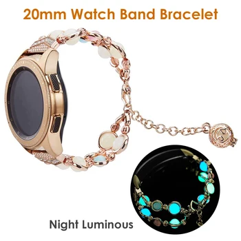 

20mm Handmade Beaded Bracelet Band Strap for Galaxy Watch 42mm Amazfit Huawei Watch 2 Moto 360 2nd Gen 42mm Garmin Vivoactive 3