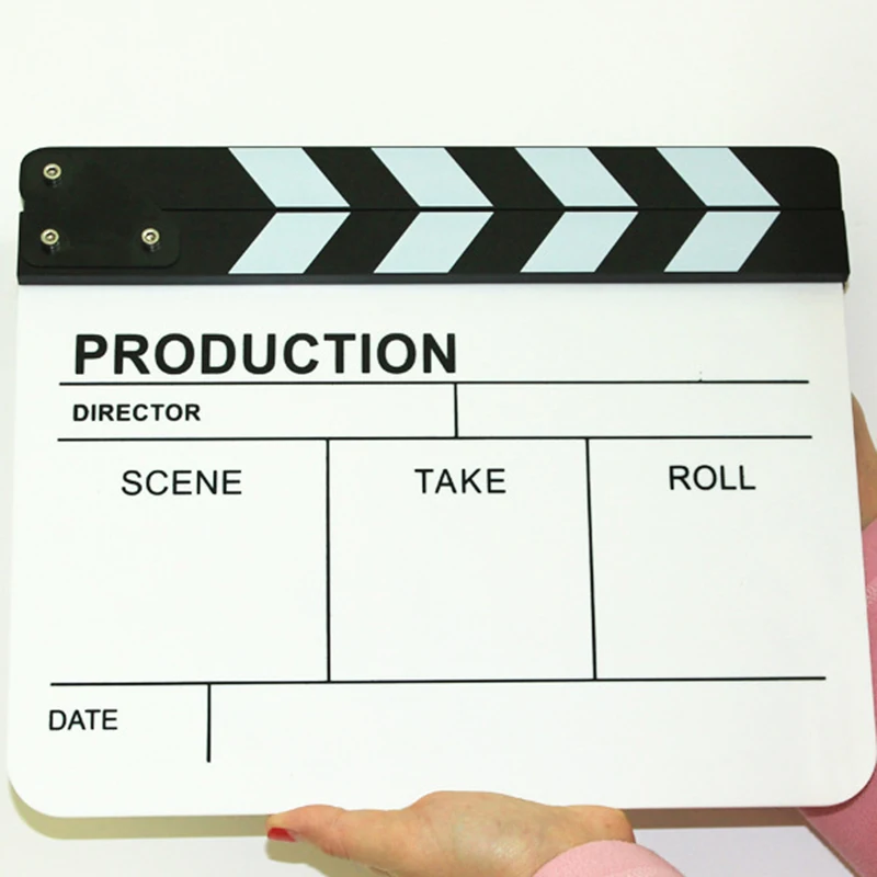 Режиссер Видео Сцена Clapperboard Clapper доска акриловая сухая стереть режиссер ТВ фильм