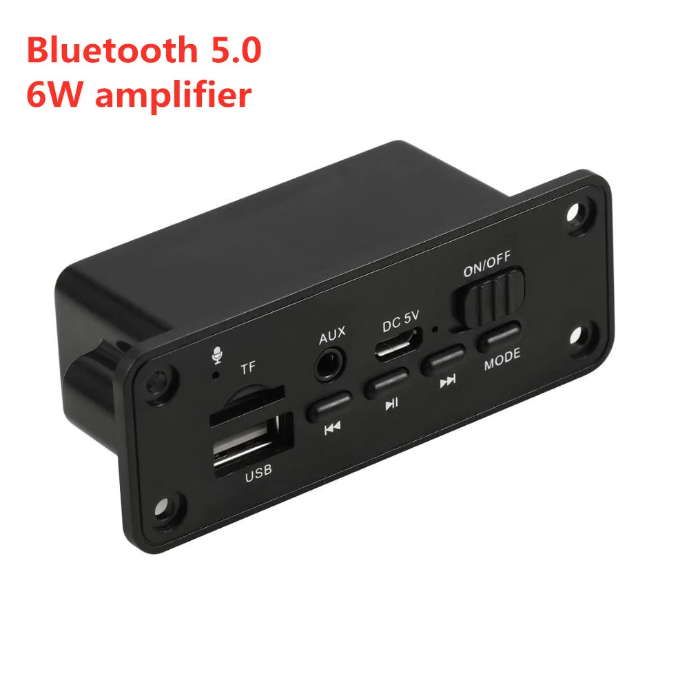 

Hands-free MP3 Player Decoder Board 5V Bluetooth 5.0 6W amplifier Car FM Radio Module Support FM TF USB AUX Recorders