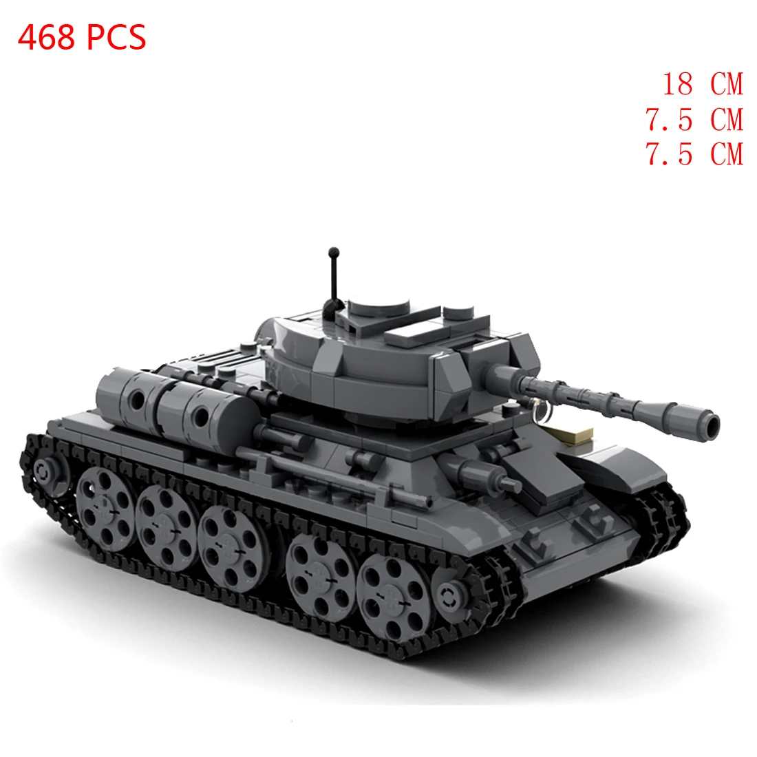 Buildarmy WW2 Soviet T34/76 Medium Tank Construction Toy Building Brick Kit 