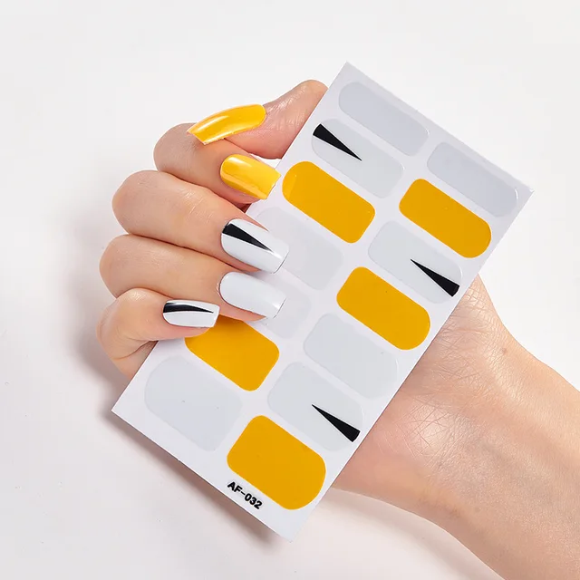 New Year Full Cover Nail Sticker Nail Polish Sticker Nail Art Self Adhesive Decor Sticker Creative Christmas Nail Sticker AF-032