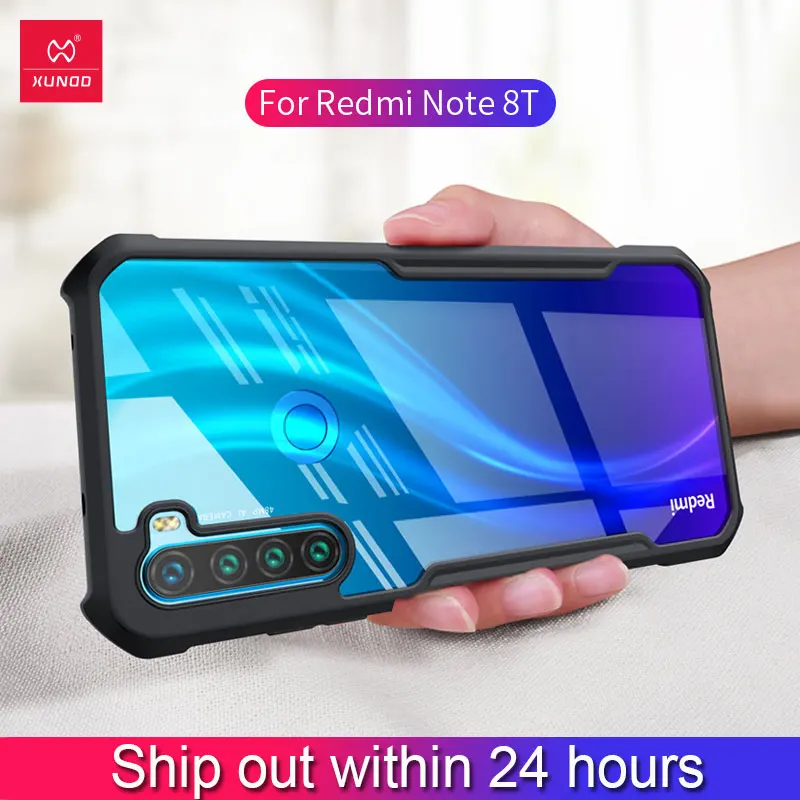 Xundd чехол для Redmi Note 8 8T противоударный подушки безопасности Бампер прозрачный