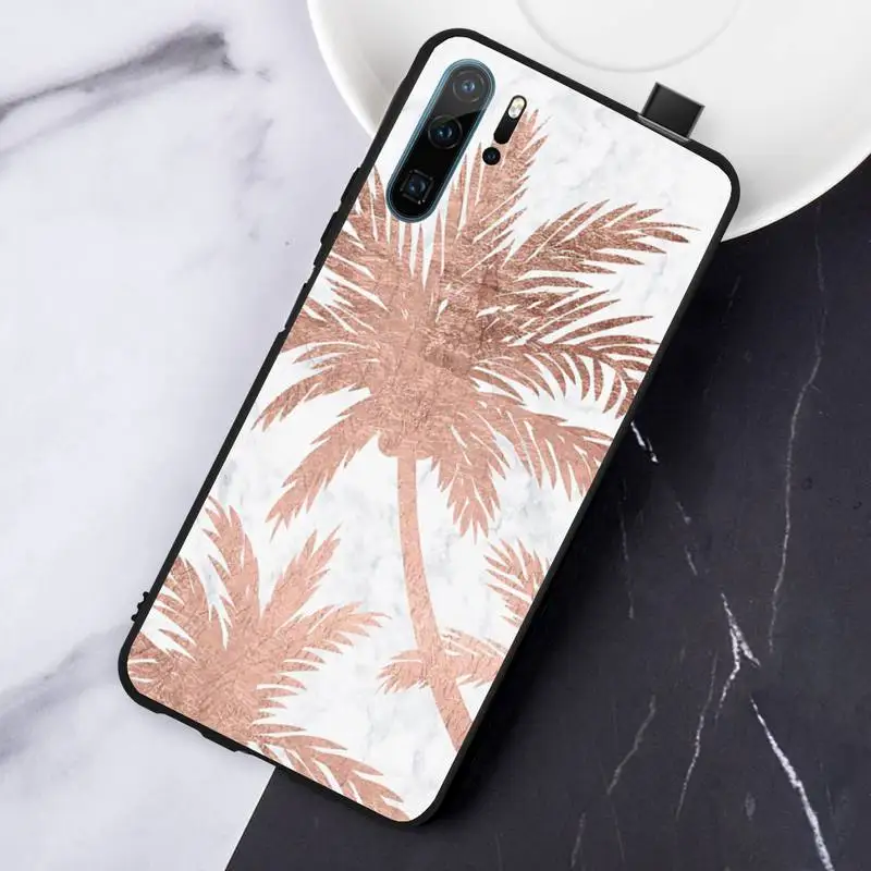 phone case for huawei Vàng Hoa Hồng Trái Tim Tình Yêu Thẩm Mỹ Ốp Lưng Điện Thoại Huawei Honor Giao Phối P 10 20 30 40 Pro 10i 9 10 20 8 X Lite waterproof case for huawei Cases For Huawei