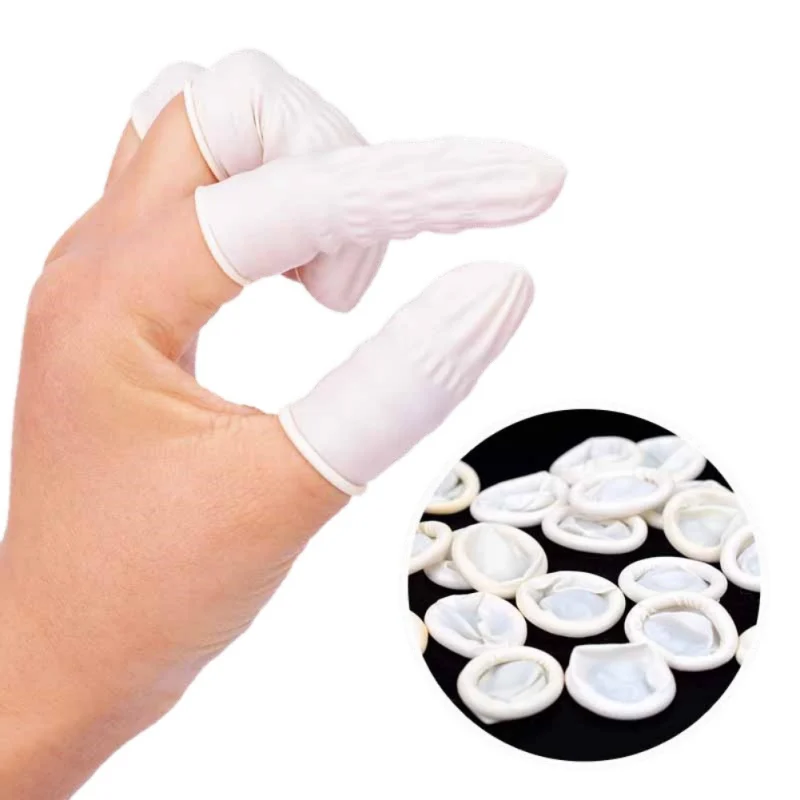 Latex Finger Cots Disposable Cover Protective Fingertips Gloves Anti-Static Non-Slip Dust-free Finger Covers 1