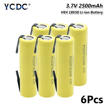 

100% New 6/8/10 Pcs 3.7v 35a li-ion High Drain He4 18650 Rechargeable Lithium Battery For Vape Flashlight E-cig 3.7v 2500mah