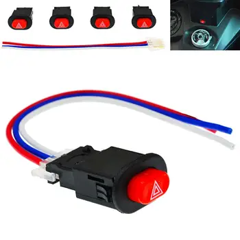 

Motorcycle Hazard Light Switch Double Warning Flasher Emergency Signal Wires Motorcyle Accessories Spare Parts