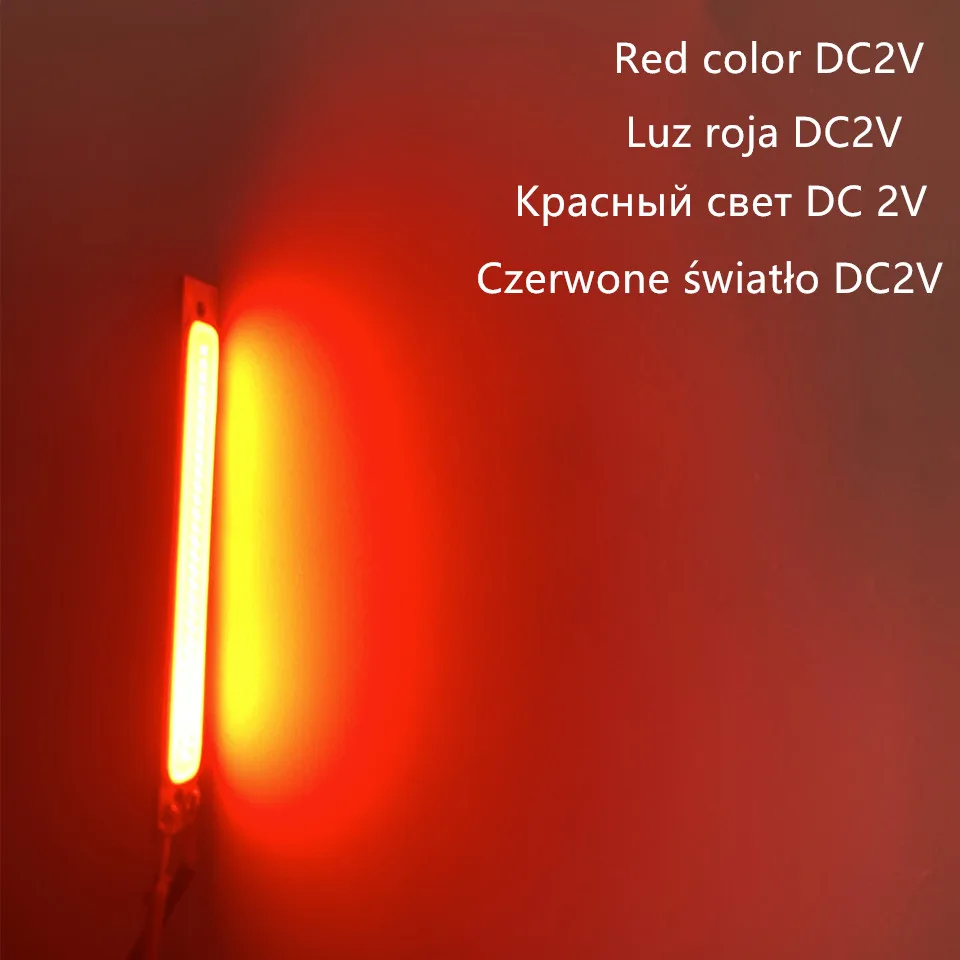 5 шт./лот, 1 Вт, 2 Вт, 3 Вт, красный цвет, Светодиодная лента, светильник, бисер, cob, поверхностный светильник, источник cob, светодиодный светильник для велосипеда, бисер - Цвет: Red color