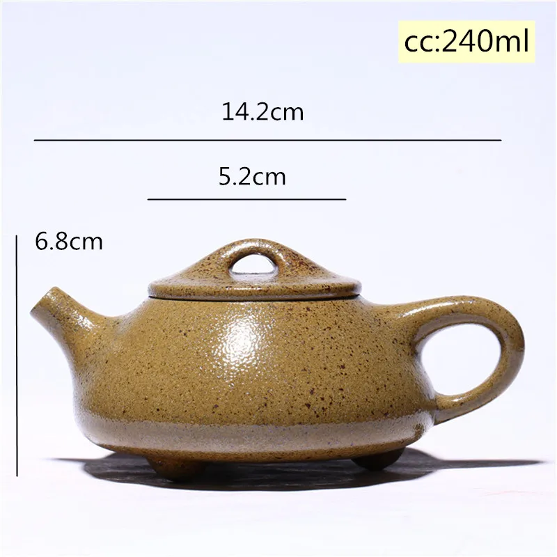 Chinese Yixing tea pot purple clay Stone scoop teapots Retro Firewood kiln change Handmade kettle customized Authentic 240ml