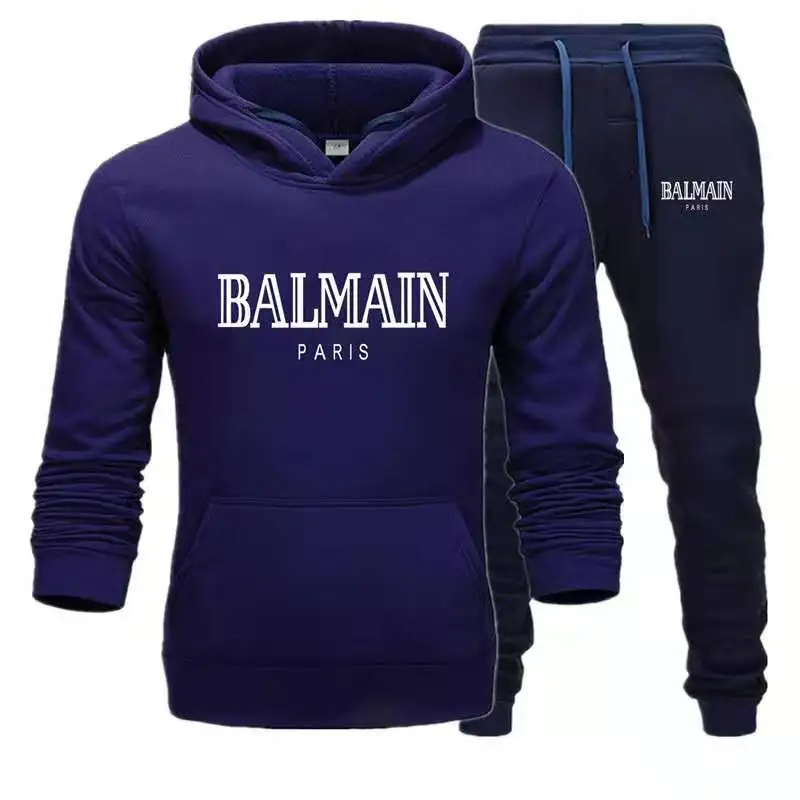 The picture color nueva Sudadera con capucha otoño deporte traje твердых con capucha hombres Повседневное algodón Otoño/invierno cálido sudaderas mu - Цвет: The picture color