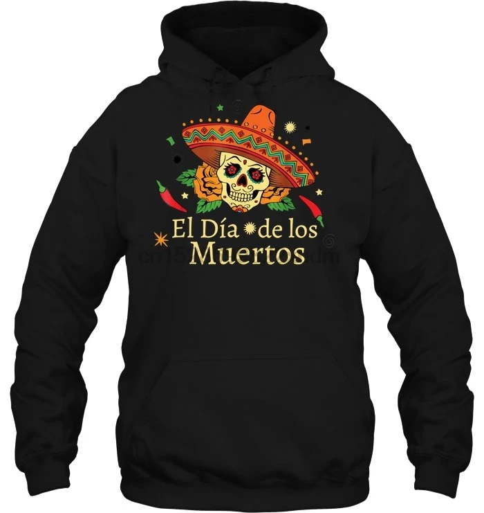 Мужская толстовка El Dia De Los Muertos Day of the Dead женская уличная одежда |