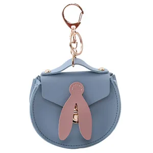 Blue Горячая Распродажа, женский милый кошелек для монет, Дамская мода, женская Высококачественная мультяшная сумка для денег, однотонный кошелек для ключей - Цвет: Blue