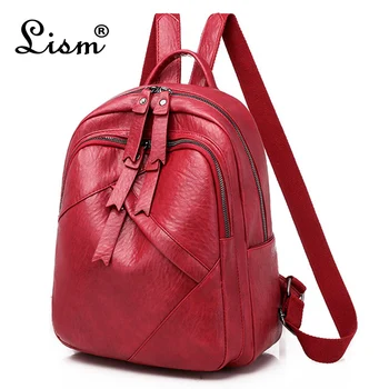 

High Quality Backpacks For Women Leather Luxury Backpack Female Casual Shoulder Bags Zipper School Bags For Teenage Girl Book