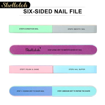 

Shelloloh Nails Sanding Polishing Professional Nail File Nail Buffer Files Tips Polisher Nail Art Manicure Tools For Nails