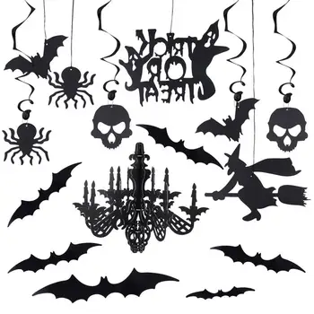 

42Pcs Halloween Decoration Practical Funny Creative Bat Adornments Party Layout Props Halloween Pendants for Home School Office