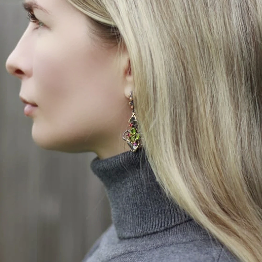 Olivine dangle earrings (5)