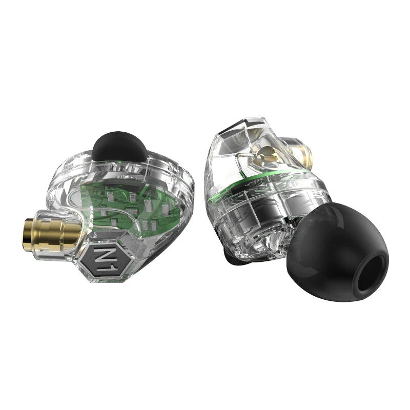 VJJB Quad Driver наушники вкладыши с шумоподавлением Hifi DJ прозрачные проводные сменный
