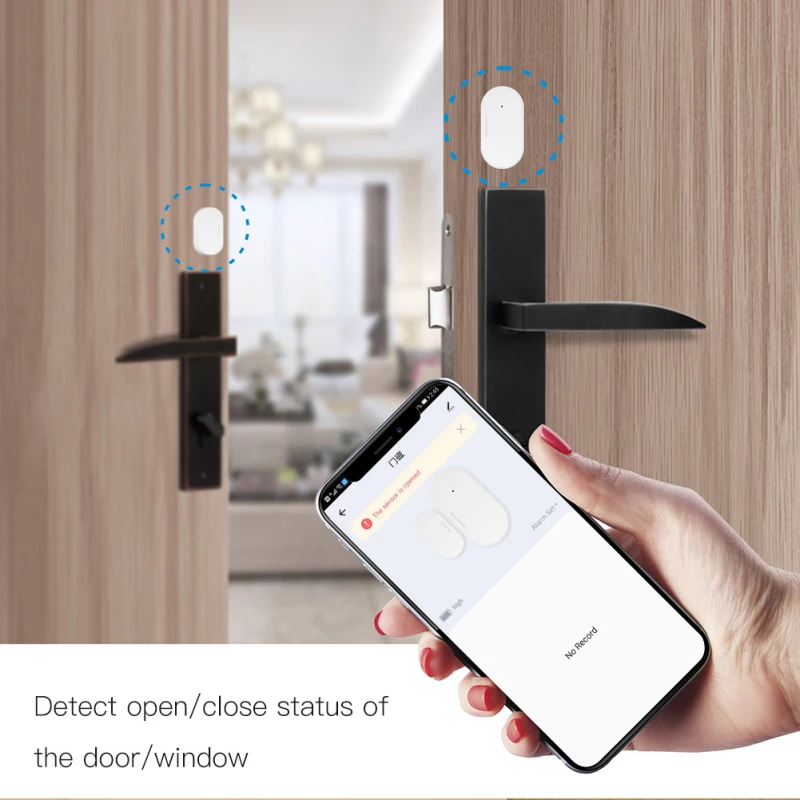 1-5 Pieces Zigbee Sensor Tuya Smart Door Sensor Wifi Window Open Detection Realtime Monitor Work With Alexa Google Smart Life panic button for seniors