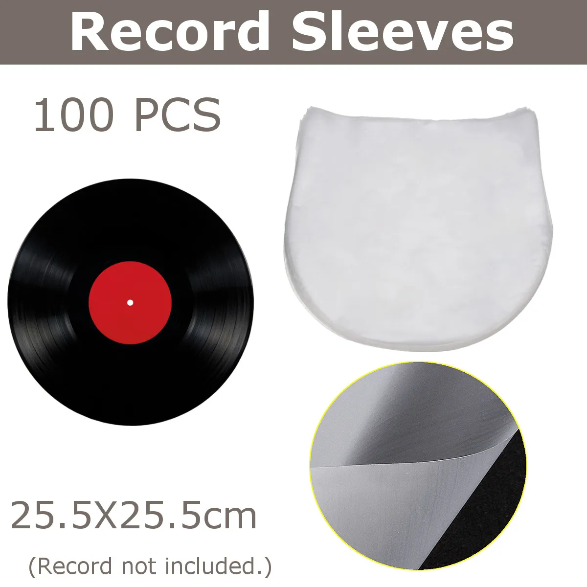 100/50 шт. внутренний/наружный LP CD пластинка защиты для хранения компакт-дисков сумки и чехол для проигрывателя LP компакт-дисков виниловых пластинок стеллаж для хранения 12/10/7 дюймов