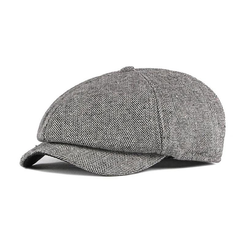New Men Berets Cap Golf Driving Sun Flat Cap Outdoor Octagonal Berets Caps Autumn Winter Men Sport Running Hiking Camping Hats - Цвет: QH