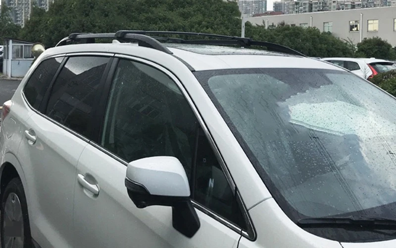 1 пара черный цвет алюминиевый сплав крыши автомобиля крест бар для Forester 2013