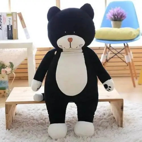 Эластичный мягкий Кот кукла длинная подушка вниз хлопок милый плюш игрушка девочка подарок на день рождения мягкие животные