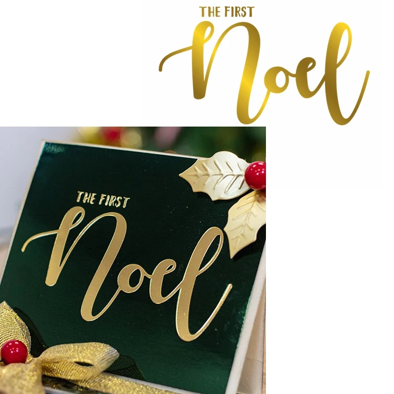 The First Noel Hot Foil Plate Chritstmas декоративная фраза для сделай сам Скрапбукинг тиснение