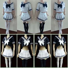 

1/6 Scale Female Soldier Cosplay Uniform Kawaii Japanese Costume Set For 12"Action Figure Model 2 Color