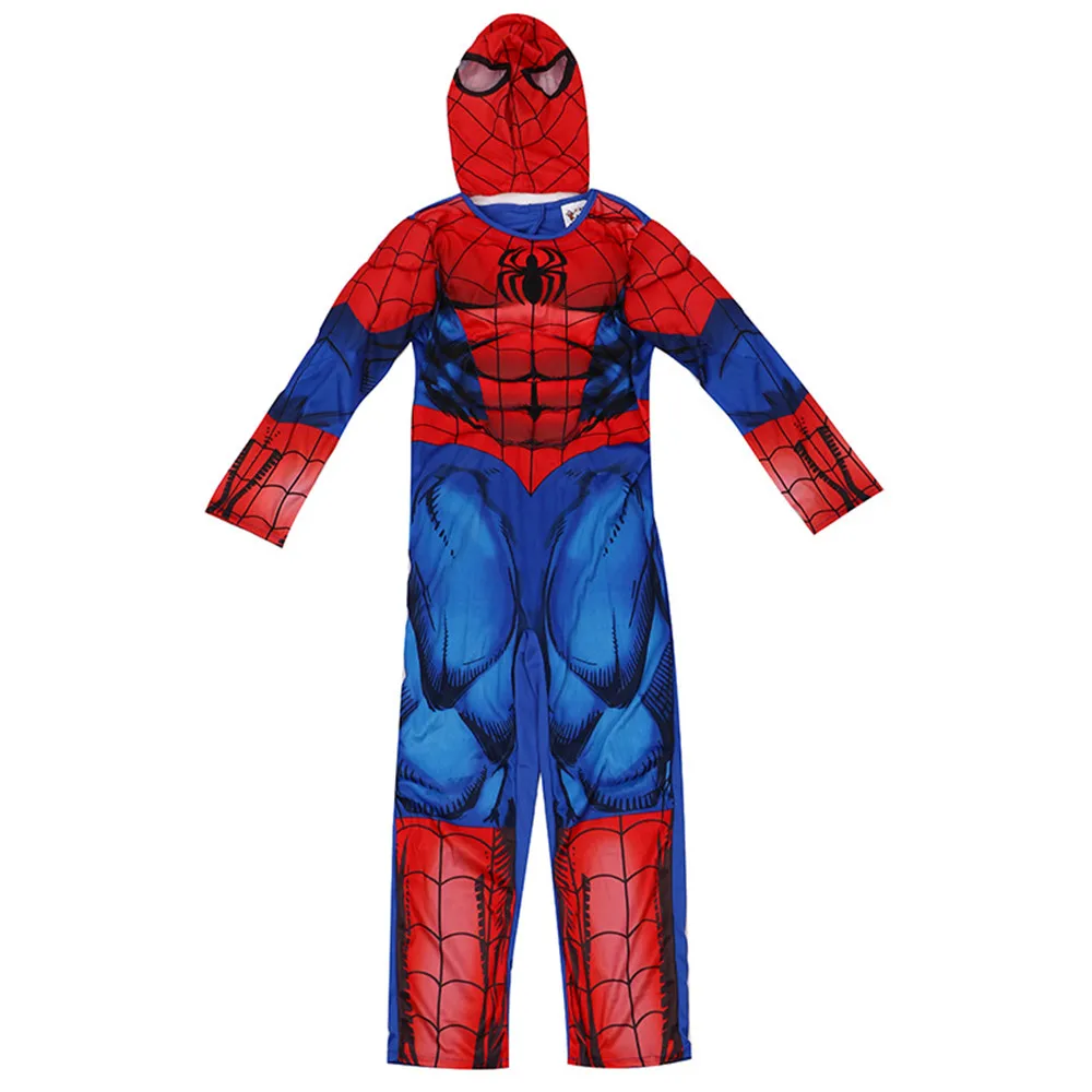 Spider-man костюм для косплея; костюм на Хэллоуин для мальчиков; костюм Человека-паука; костюм супергероя; костюм Мстителей