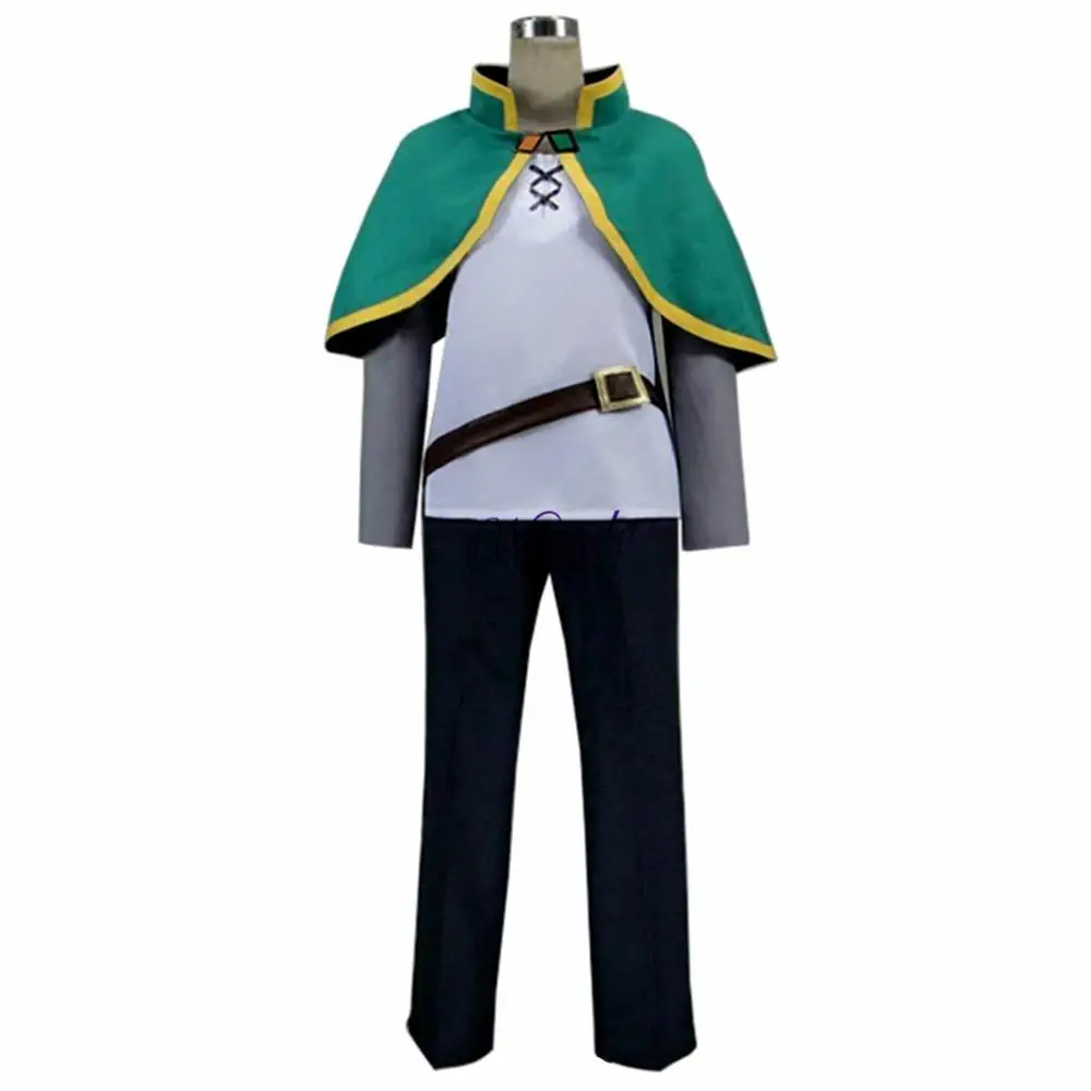 Anime KonoSuba Cosplay Satou Kazuma Costumes Wig Cloak Top Pants Kono  Subarashii Sekai Ni God's Blessing On This Wonderful World - AliExpress