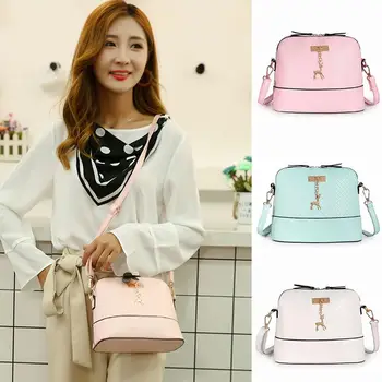 

Women Messenger Bags Fashion Mini Bag Deer Toy Shell Shape Bag Shoulder Bags
