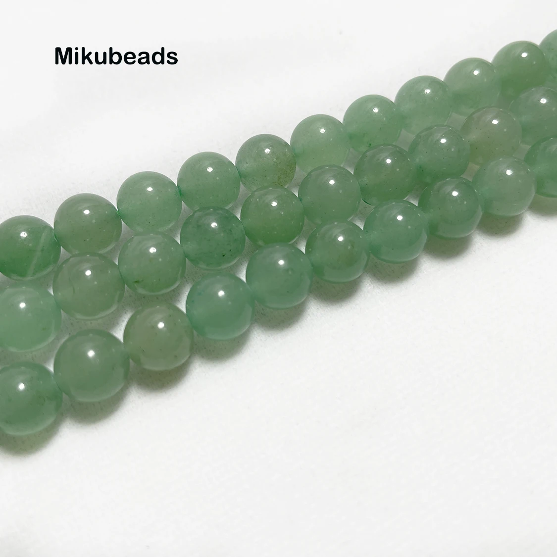 Loose Beads 15" Strand 6mm 8mm 10mm Aventurine Stone for Jewelry DIY