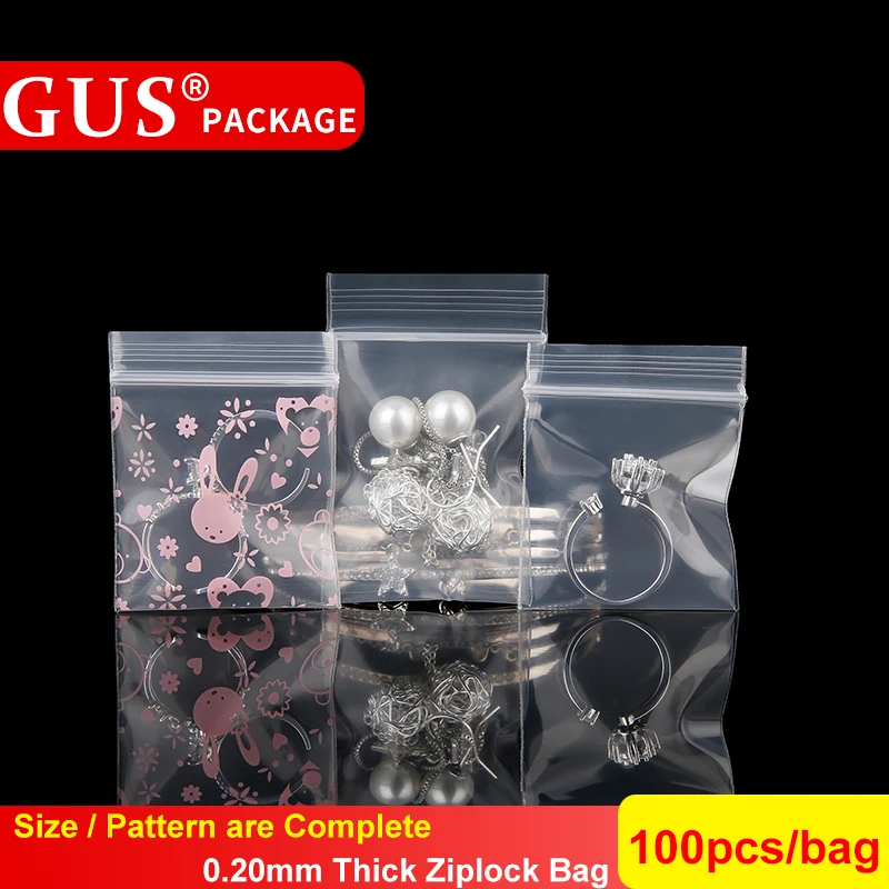 4x6 см мини милый все шаблон Ziplock пластик PE Прозрачный медицина небольшой одноразовый образец запечатанный карман упаковка на молнии замок мешок
