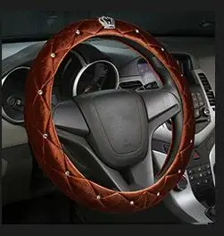 13 цветов женские плюшевые чехлы рулевого колеса автомобиля алмазные автомобильные рулевые Чехлы для леди девушки автомобильные аксессуары - Название цвета: 3