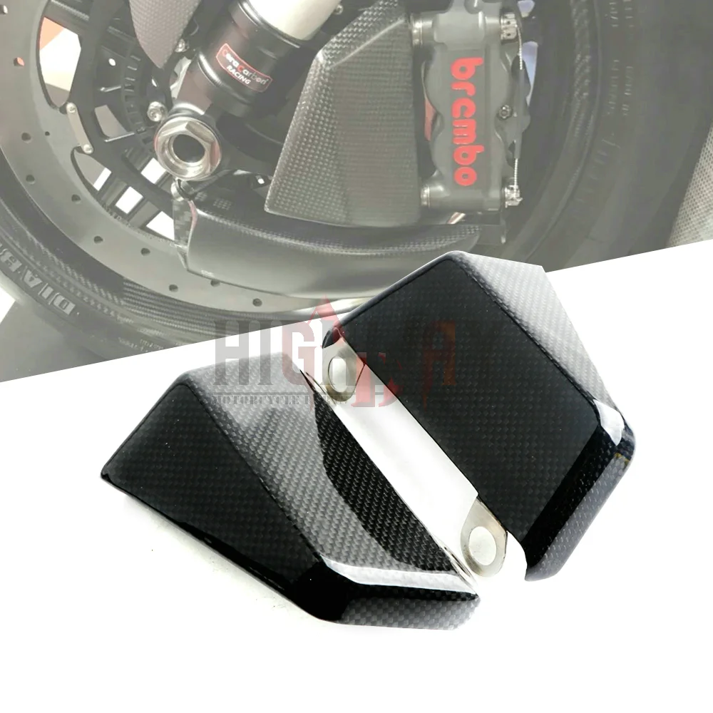 

100mm Carbon Fiber Motorcycle Cooling Air Ducts Brake Caliper For Ducati Monster S2R S4 S4R S4RS Tricolore 2003-2009