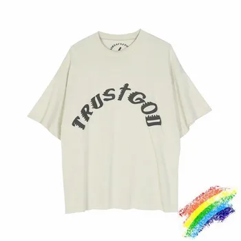 

3D Foam TRUST GOD Kanye West Sunday Service Holy Spirit CPFM.XYZ T Shirt Men Women Streetwear Tees Kanye West T-Shirt