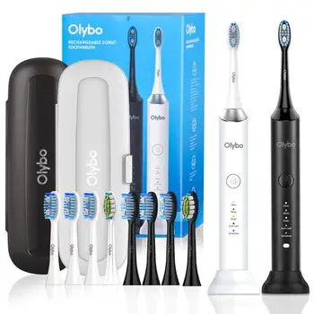 

Olybo A9 Sonic Electric Toothbrush A9 Adult Timer Brush 5 Mode USB Charger Rechargeable Tooth Brushes 10psc Replacement Heads