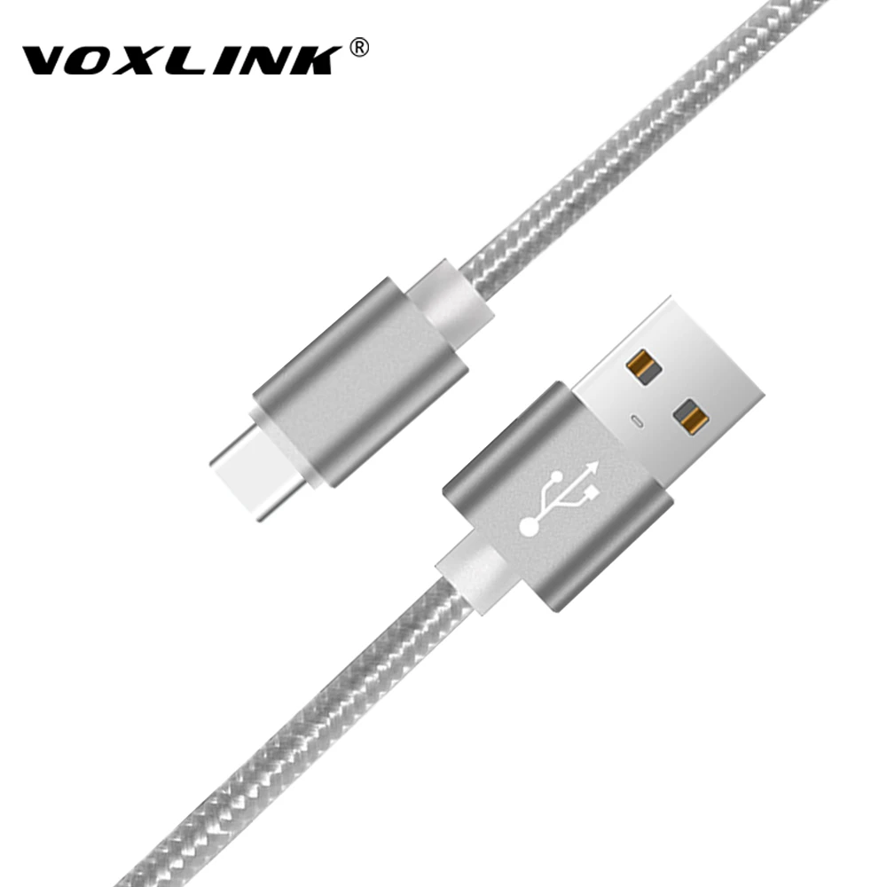 VOXLINK USB кабель с нейлоновой оплеткой type-C кабель для быстрой зарядки для samsung Galaxy Usb кабель для Macbook Xiaomi Mi 8 A1 шнур для зарядки