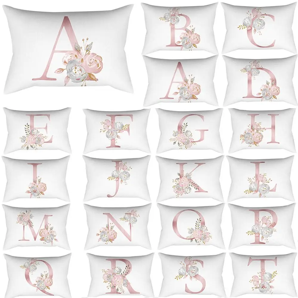 

Pillowcases New Fashion Kinder Zimmer Brief Kissen Englisch Alphabet Pillow Cover 30x50 cm taie d'oreiller