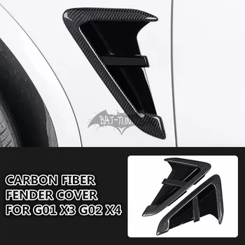 

///M Look Carbon Fiber Fender Trim For Bimmer G01 X3 G02 X4 F97 X3M F98 X4M 2018+ Side Vent Stickers Car Styling Air Vent Cover