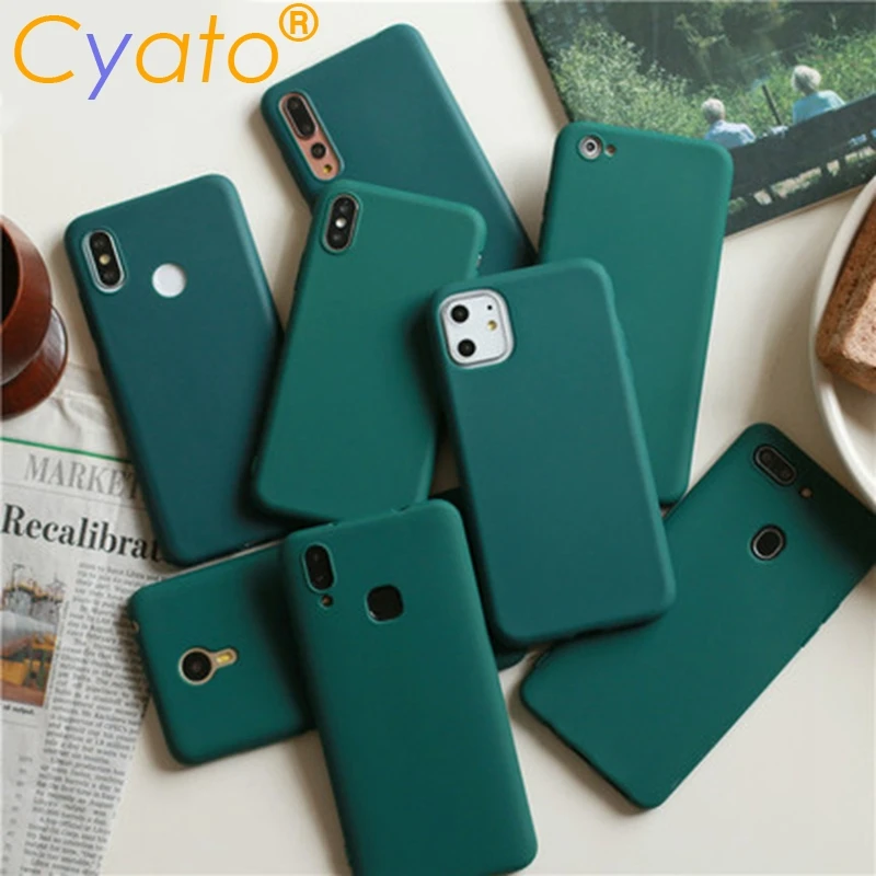 Dark Green Matte Phone Case For xiaomi redmi note 8 7 6 5 4 Pro 8a 7a 6A 5A Plus 4A 4X S2 K20 Silicone Soft TPU Cover | Мобильные