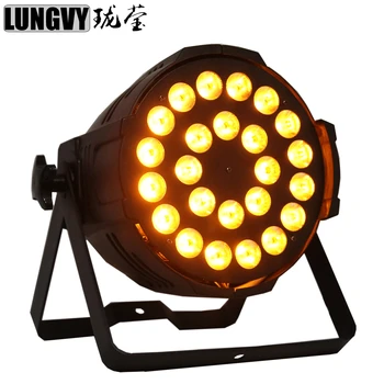 

Free Shipping 24x18w 6in1 RGBWA UV 6in1 LED Par Light Indoor Stage Lighting for dj Stage Wedding Christmas Party