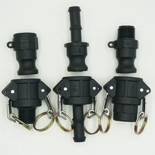 Acopladores de camlock de plástico pp, encaixes de 1 "para 1", adaptador desconexo rápido dn15 para dn25 tipo a, b, c, d, e, f, dp, dc