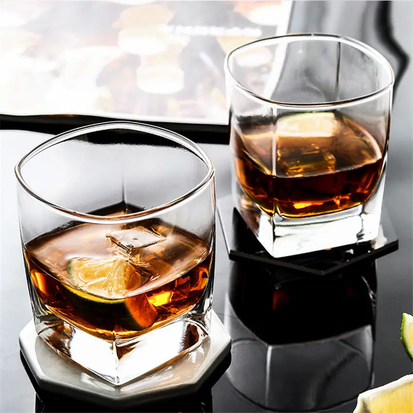 New Square Crystal Whiskey Glass Cup For the Home Bar Beer Water and Party  Hotel Wedding Glasses Gift Drinkware - AliExpress